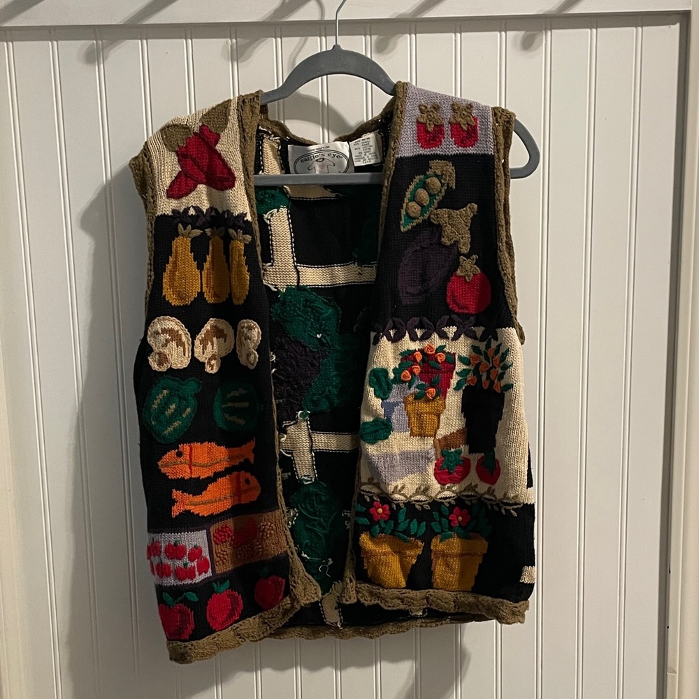Vintage 1996 Eagle’s Eye Garden Knit Vest